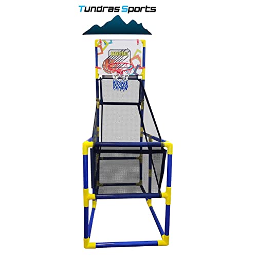 Kids-Basketball-Hoop-Arcade-Game-with-4-Balls-Includes-Air-Pump-Indoor-Outdoor-Toy-Basketball-Shooting-System-for-Toddlers-and-Children-Fun-for-All-Ages-Kids-Toys-Sports-Game-for-Boys-and-Girls