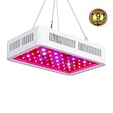 Sistema de disipación de calor más fuerte: la caja de hierro + los bloques de ventiladores forman un sistema de enfriamiento que puede disipar el calor de manera efectiva y garantizar que las lámparas de la planta led funcionen normalmente. Incluso si funciona 18 horas al día, la luz de la planta puede funcionar bien hasta por 50,000 horas.