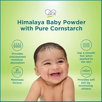 Himalaya Pure Cornstarch Baby Powder 200g | Keeps baby's skin soft and dry | Absorb excess moisture & Reduces Odour