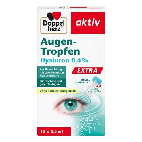 DOPPELHERZ Augen-Tropfen Hyaluron 0,4% Extra 10X0.5 ml