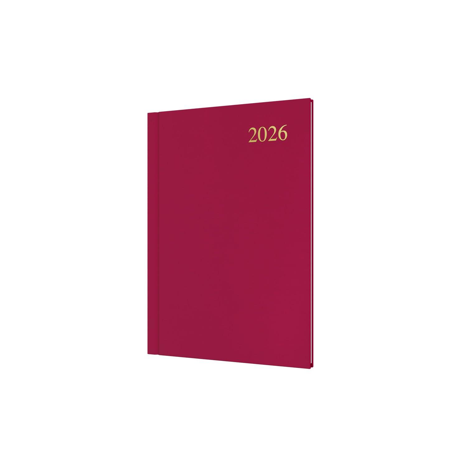 Collins - Essential - 2026 12 Month Calendar Year Planner, Week-To-View Diary, A5 Hard Cover - Maroon (ESSA53.78-26)