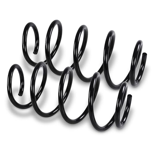 ATEC GERMANY 2x Muelle de suspensión delantero izquierdo y derecho compatible con AUDI A3 (8P1)(8PA),SKODA OCTAVIA 2 (1Z5)(1Z3),VW GOLF 6 (AJ5)(5K1),GOLF 5 (1K1),GOLF PLUS V (5M1,521),JETTA III (1K2)