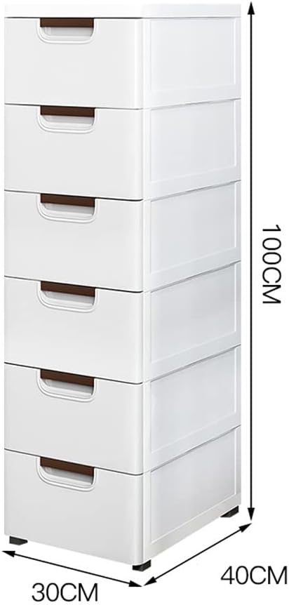 30Cm Wide Slot Storage Cabinet Organizer for Kitchen Supplies and Utensils Narrow Drawer Slot Cabinet Storage Box Kitchen Shelf in Blue Color/White