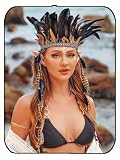 GORTIN Boho Feather Headband Indian Headdress Native American Costume Headpiece Hippie Hair Accessories for Women