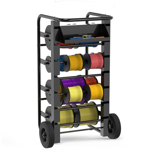 Wire Spool Rack Cable Caddy,Portable Wire Rack...