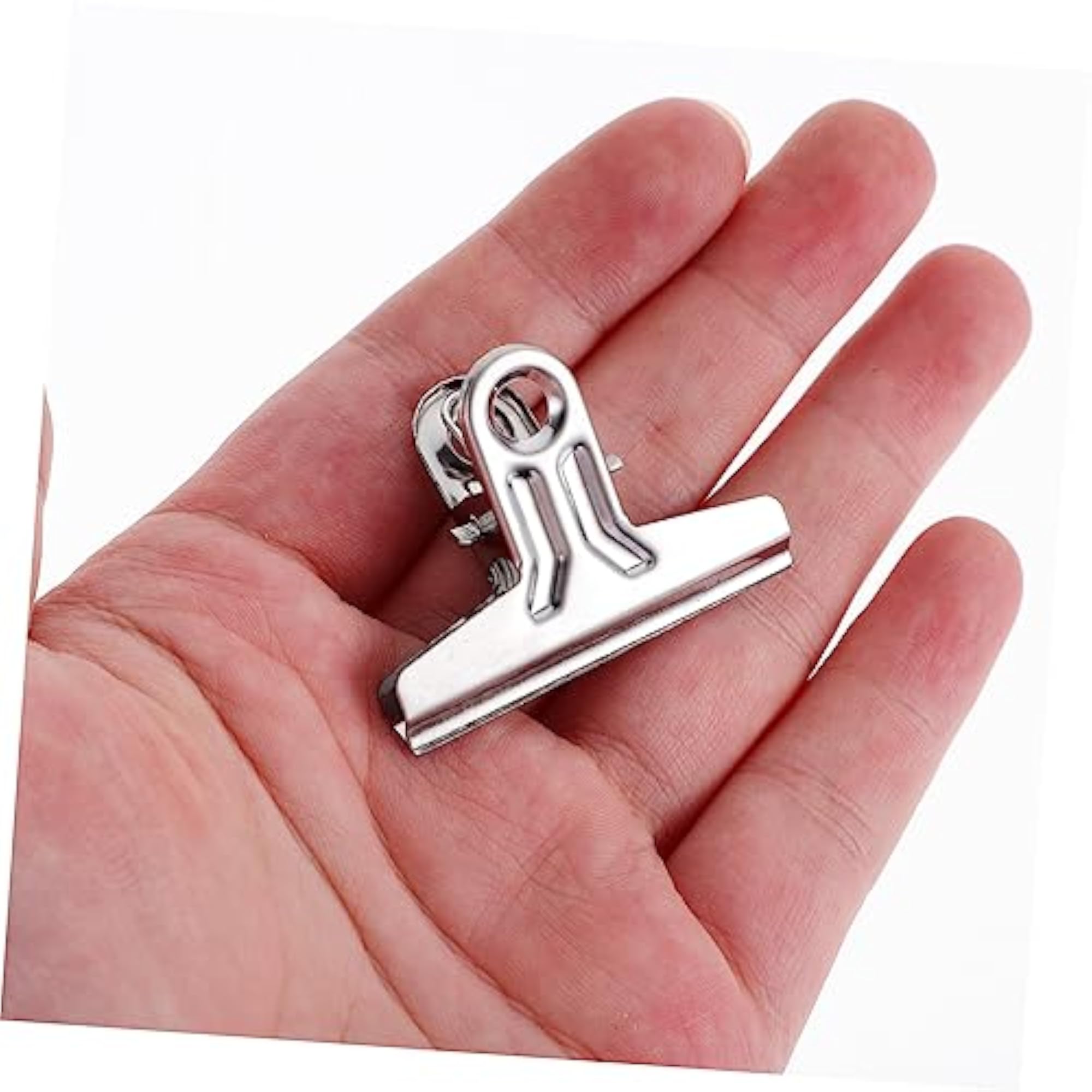 25-Piece Stainless Steel File Binder Clip Set, Portable Organizer