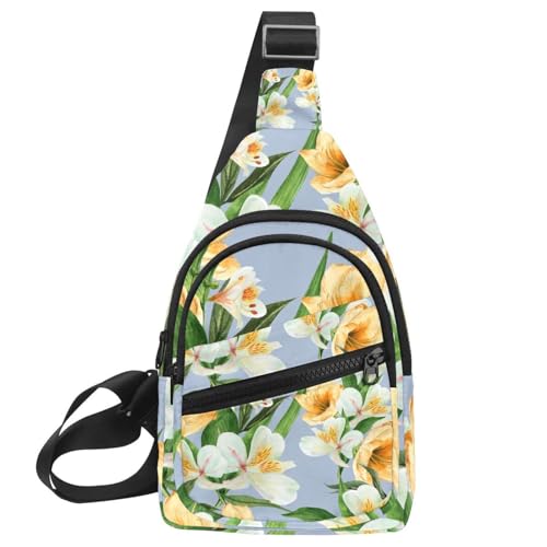 Sac de voyage et de randonnée imperméable avec motif lys multicolore pour femme active