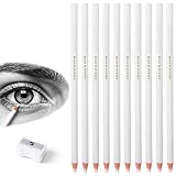 10 Stück Radiergummi Stift Eraser Pen inklusive Spitzer Präzise und saubere Radierung Detailradierer Skizzen farbige Illustrationen für Künstler