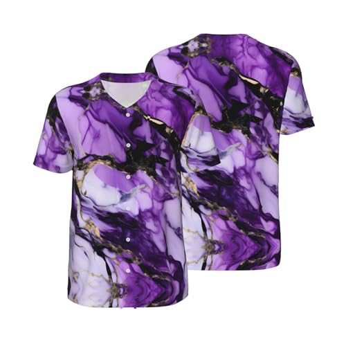 Purple Marble Customizable Softball Jersey - Baseball Jersey Shirt Personalized with Unique Fashion Sense,for All Seasons.