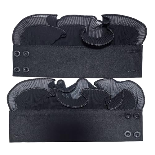 Image of Chiffon Wrist Cuffs for Women Ladies Teens, Detachable Hand Sleeves for Sweater Blouse Coat Jacket Dress
