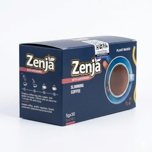 Zenja Coffee Mix with Ganoderma Instant Coffee Sachets (5g x 30) Plant-Based Coffee Blend Daily Beverage Mix
