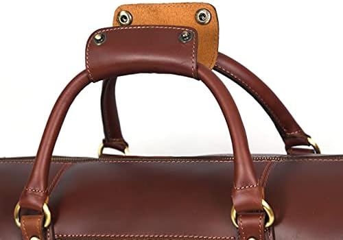 Leather Travel Duffle Bag | Gym Sports Bag Airplane Luggage Carry-On Bag | Gift for Father's Day By Aaron Leather 8 Leather Travel Duffle Bag | Gym Sports Bag Airplane Luggage Carry-On Bag | Gift for Father's Day By Aaron Leather