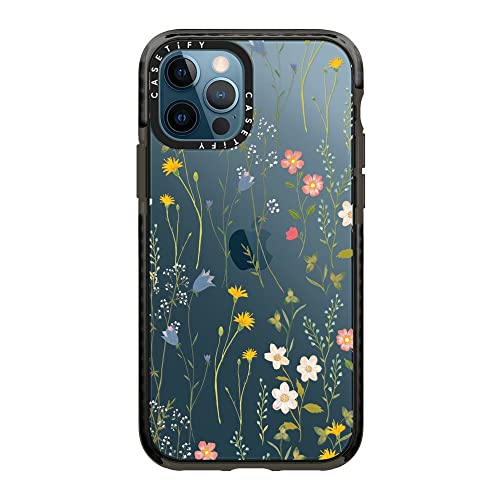 Casetify Impact Case For Iphone 12/ Iphone 12 Pro - Dreamy Floral Pattern - Clear Black #TOP3