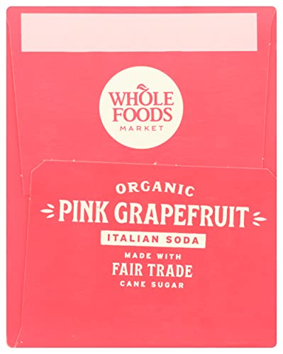 Whole Foods Market 4 Pack Organic Italian Soda, Pink Grapefruit, 11.2 Fluid Ounce #TOP5