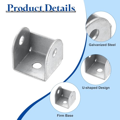 Support en U en métal argenté Premium pour panneaux et garde-corps 24mm - 4
