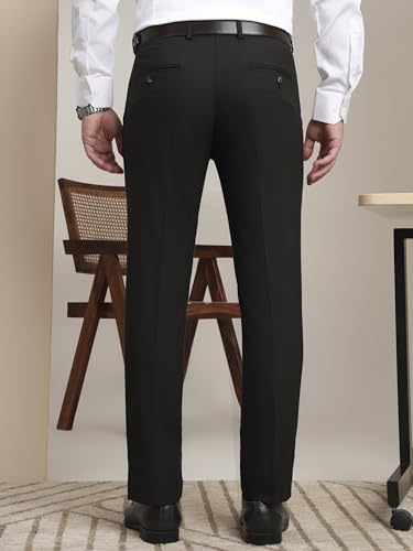 Image of SaintX Men's Premium Stretchable Formal Trouser with Techno Flex Waistband | Slim Fit | Italian Design | Triple Blend Special Fabric Pants | Office Wear /Executive Wear