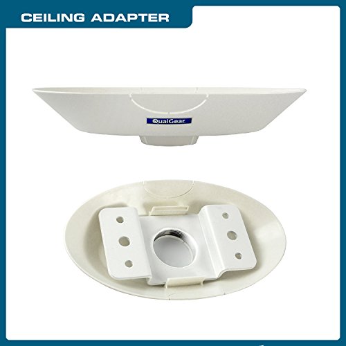 Qualgear Pro-Av Qg-Kit-Ca-3In-W Projector Mount Kit Accessory Single Joist Ceiling Adapter, 3" 1.5", White #TOP4