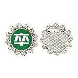Material: Metall Brosche mit chinesischem Soldaten, China-Figur, Silber, Blume, Haken, Brustnadel, M