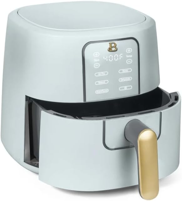 Beauti Air Fryer 6 Qt with TurboCrisp Technology, 1750 W, EverGood Ceramic Nonstick Coating, Compact Design (Hydrangea)