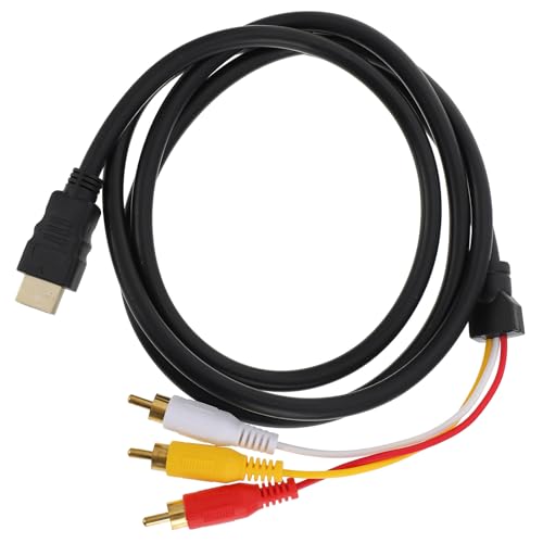 EXHUMKY Cable adaptador de video para transmisión de señal multimedia con conectores profesionales para televisión HDTV y DVD diseñado para conexión fiable y uso prolongado