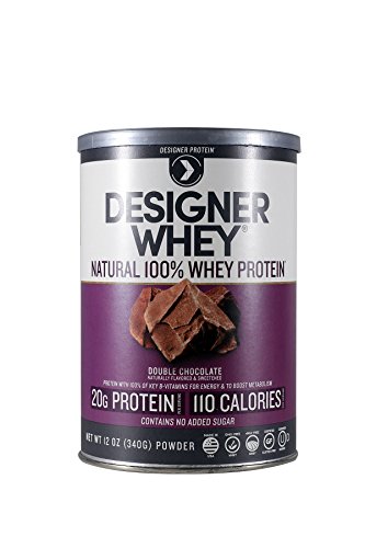 Designer Protein Whey Protein Powder, Double Chocolate, 12 Ounce (Pack of 2) Canister, Made in the USA Designer Protein Whey Protein Powder, Double Chocolate, 12 Ounce (Pack of 2) Canister, Made in the USA