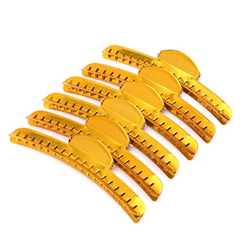Pinzas de Mariposa para Cabello 12 Piezas Metal Dorado miniatura 2