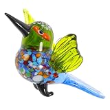 Warmhm Bunte Glasvogel-Dekoration Kristall Hummingbird Ornament (8 * 7,1cm 5) Glasobjekt Vogel-dekor Für Zuhause Kleiner Glasvogel Für Büro Halloween-dekor Glaskunst Für Wohnzimmer