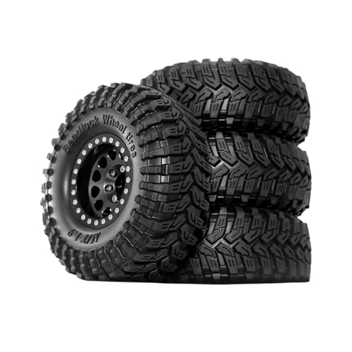 RC�z�C�[�������^�C�� For Axial For SCX10 Pro For Capra For Traxxas For TRX4 D90 1/10 4pcs 115mm ���^���f�B�[�v�f�B�b�V�� 1.9�C���` �r�[�h���b�N�z�C�[������ �^�C���Z�b�g R