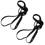 LETTO & TAILOR Kletterschlinge 23KN | Bandschlinge Klettern 19mm | CE Zertifiziert | Nylon Bandschlinge für Yoga, Standplatzbau, Rettung (2, Schwarz, 60 cm / 24 Zoll)