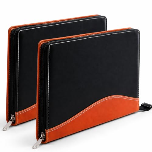 Image of STREPE ZK 20 Leafs A4 Document File Folder for Offices, Multipurpose Professional Leather File Folders for Documents and All Type of Papers and Certificates Pack of 2