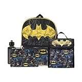 Bioworld Youth Batman 4pc Backpack and Lunch Set for boys