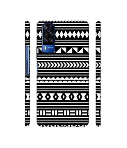 Image of Black Pattern Design 3D Printed Hard Back Case Cover for Vivo Y51A / Y31 (2021)