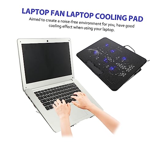 Base con ventilador ajustable para laptop negra miniatura 6