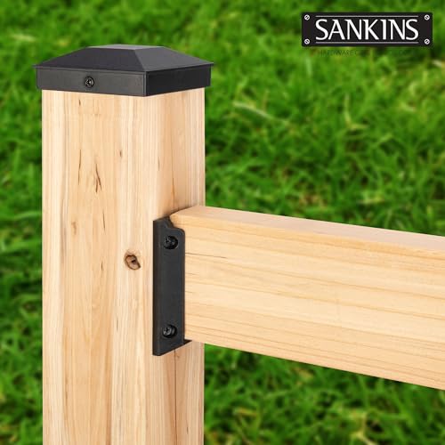 SANKINS 10pcs Deck Railing Bracket Connectors for 2x4, Durable PP Plastic Deck Railing Brackets, Black - Image 6