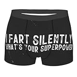 LKESMEOGP I fart silently what'S your superpower Boxer Brief for Men Breathable Underwear Elastic Boxer Short Leggings Gifts For Boyfriend
