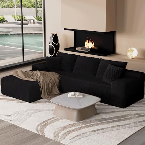 GLAMOUT 105" Convertible Sectional Couch with L-Shape Chaise, Modern Modular