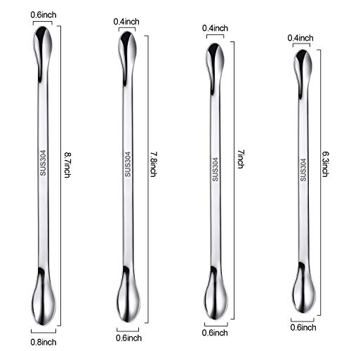 Mudder MUDDER-MICRO SCOOP-01 22 Pieces Stainless Steel Lab Spatula Micro Scoop Set Laboratory Sampling Spoon Mixing Spatula thumb #3