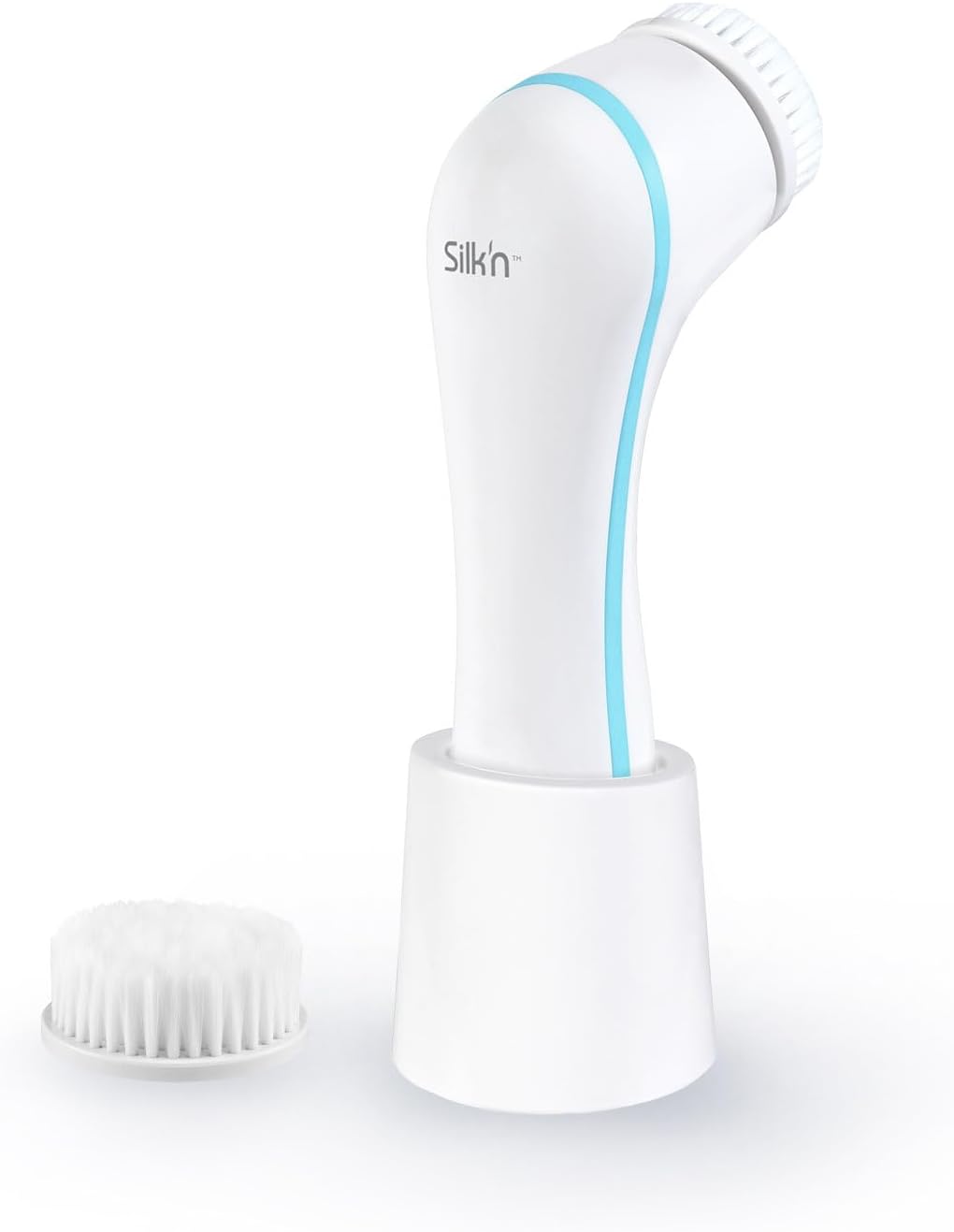 Silk'n Pure Brush Heads, Facial Massage - Gentle Cleansing and Massage for All Skin Types - White - 2 Pieces, SCPB1PE1001