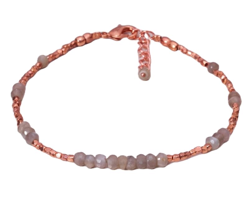 Bracelet pierre de lune marron pour sublimer vos tenues de bureau