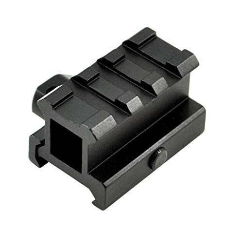 Sniper Medium Profile Riser Mount with 3 Slots, Quick Release, Hard Anodized, Black, Picatinny