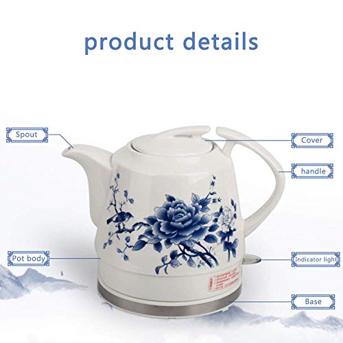 Bouilloire électrique rétro en céramique 1,2 L 1000W eau rapide pour thé