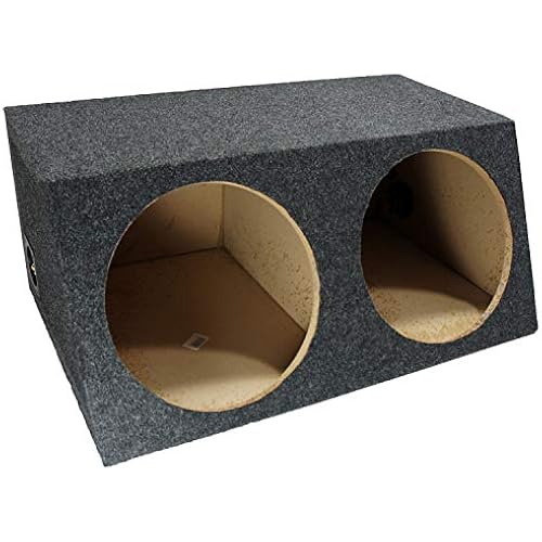 Dual 12" Sealed Subwoofer Box Slanted Hatchback Sub Enclosure - ASC