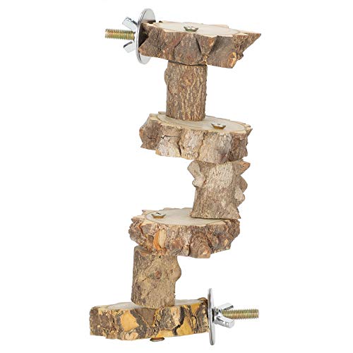 Plataforma de atividade de papagaio escada de madeira para gaiola de pássaros, plataforma de ativida