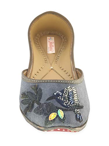 Image of Fulkari Prime Pure Leather Casual Women's Soft Leather Bite and Pinch Free Ladies Jutti Ethnic Mojari