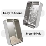 Stainless Steel Litter Box - 17.7" L x 13.77" W x 4" H Metal Cat Litter Box, Non Stick, No Smell, Easy Entry,Easy to Clean,Metal Litterbox for Kitten,Elderly Cats,Bunny - Image 4