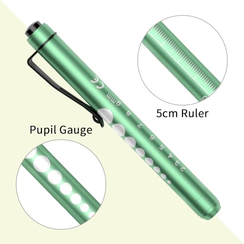 RISEMART 6 Stück Diagnostikleuchte Pupillenleuchte Wiederverwendbare LED Stiftlampe mit Taschenclip alsr Krankenschwestern Ärzte Schüler Stiftlicht (NEW 6 Stück)