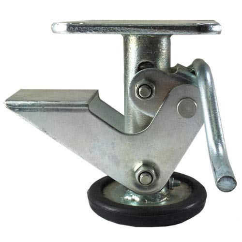 Floor Locks Brake 4" 5" 6" 8" Casters with Non-Slip Rubber Foot (4 inch)