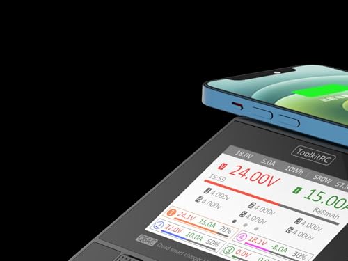 Cargador multifunción ToolkitRC Q6AC para cargar cuatro baterías simultáneamente en el campo 5