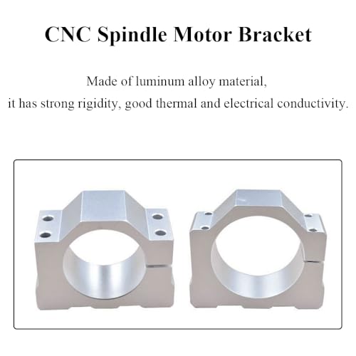 SEIWEI Spindle Mount, Durable Motor Bracket Spindle Motor Mount Base CNC Clamp Shaft Spindle Motor Base Holder Support Motion Control Inner Diameter 52mm / 2.05in