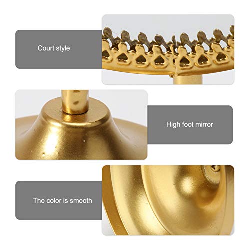 Lurrose Espelho de Maquilhagem de Mesa Espelho Cosmético Redondo Vintage Em Pé Espelho de Vaidade de